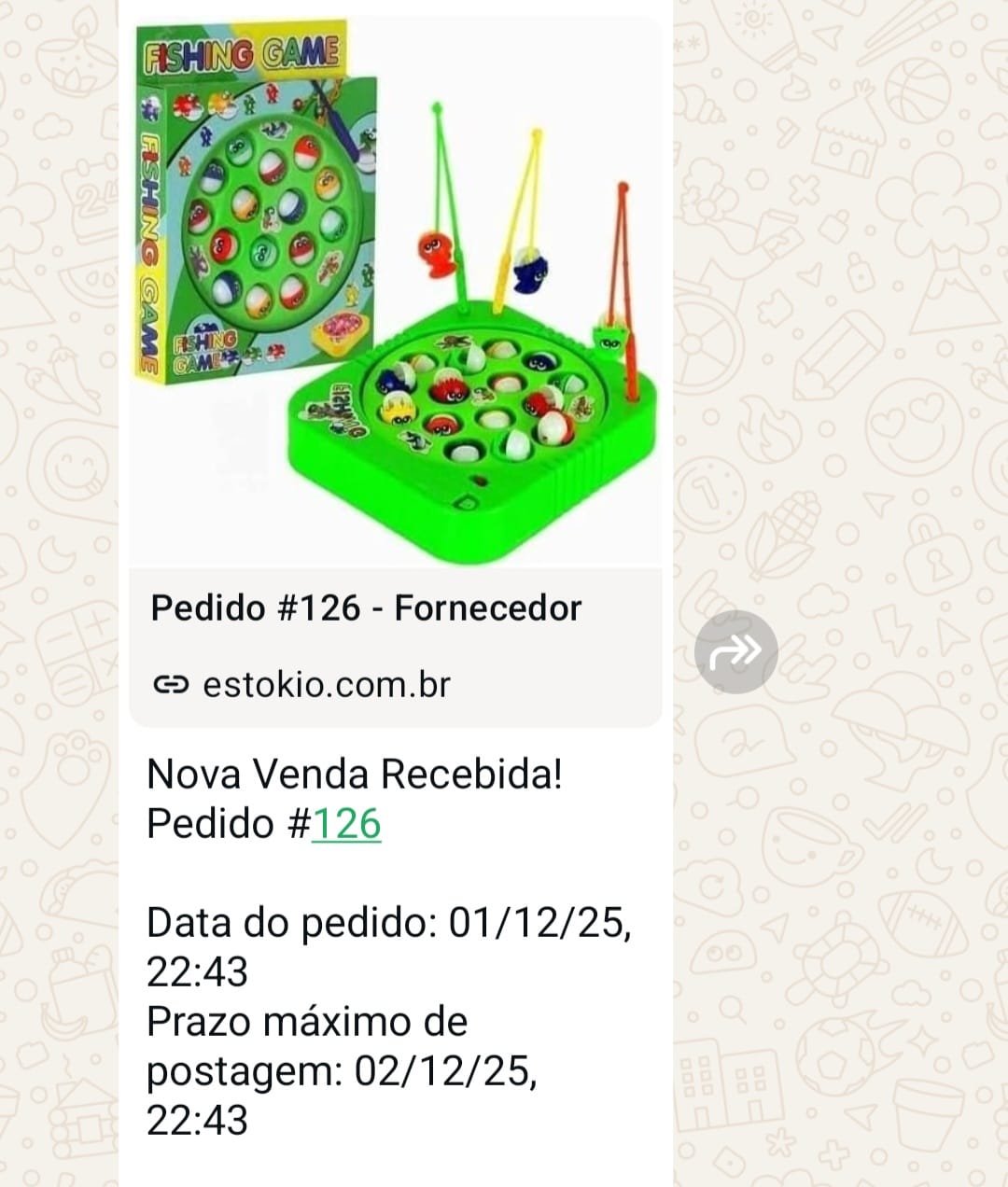 Screenshot de pedidos de alta performance